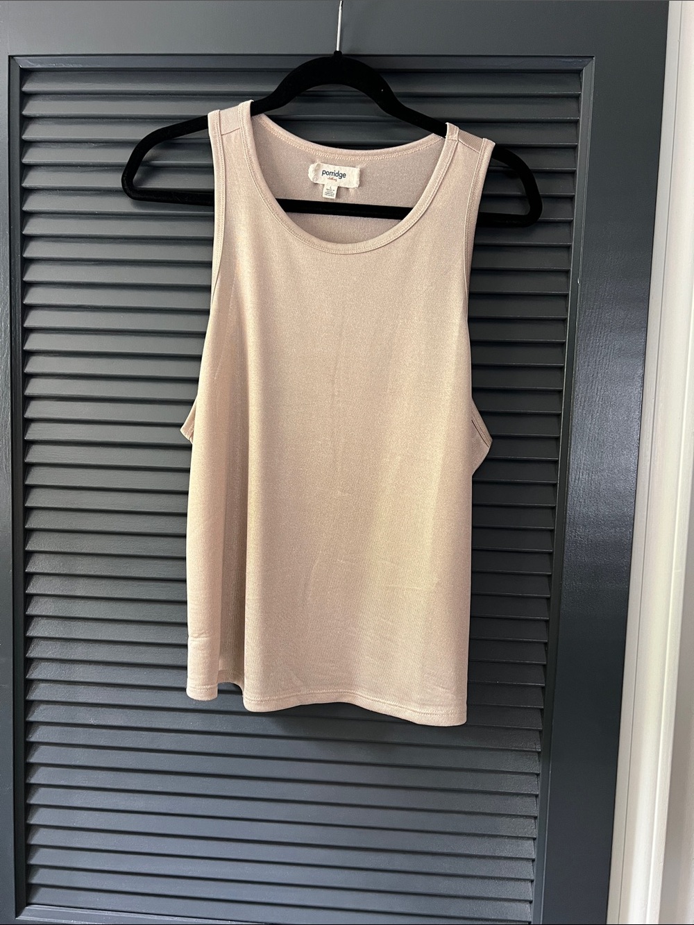 Aritzia Tna Ribbed Crewneck Tank - Light Beige